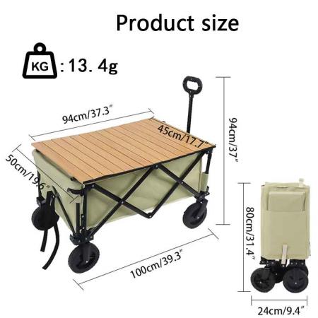 Heavy Duty Collapsible Folding Wagon Utility Outdoor Camping Garden Cart 