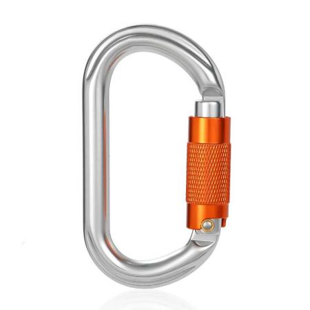 Amazon Hot Selling Wholesale Good Quality D Shape Lightweight Aluminum Climbing Carabiner Clip with Snap Lock Mini Carabiner 