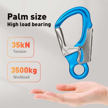 Whosale 35KN Round/D-Sharped Aluminum Carabiner Clip Screw Locking Camping Climbing Hiking Snap Hook S7110TN 