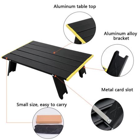 Camping Table Compact Roll Top Aluminum Table 