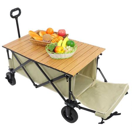 Amazon Basics Garden Tool Collection Collapsible Folding Outdoor Garden Utility Wagon with Cover Bag 
