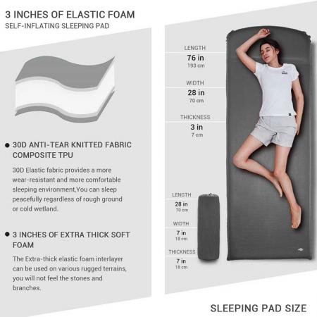 Hot Sales Camping Mat Self Inflating Sleeping Pad Ultralight Mat For Backpacking and Camping 