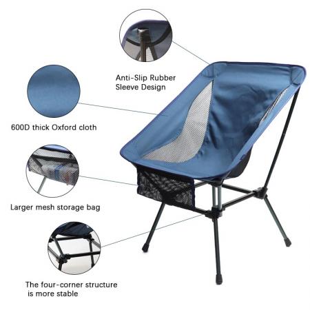 New Camping Portable Outdoor Chair Leisure Lightweight Comfortable Space Chair Furniture Foldable High Quality Chairs 