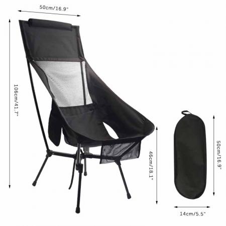 High Backpack Camping Folidng chair Fishing Outdoor Chair Beach Chairs for Adults 