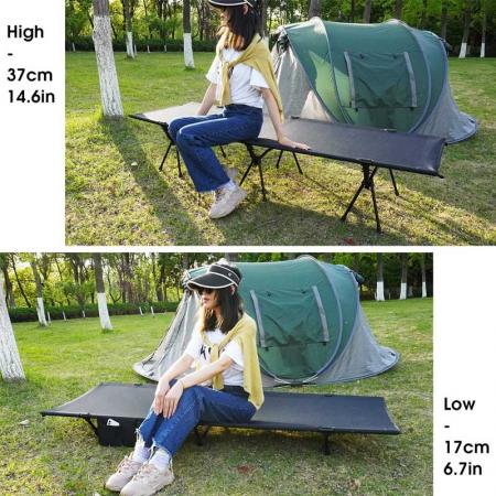 Ultralight Folding Camping Cot, Portable Compact Backpacking Cot for Adults Camping 