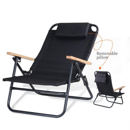 Feistel Outdoor Folding Three Stage Steel Frame Portable Beach Camp Chairs 