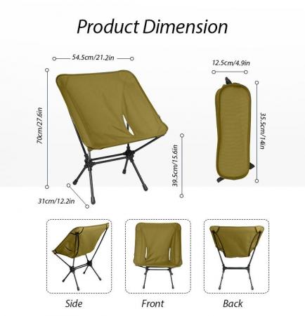 Collapsible Portable Folding Heavy Duty Rocking Moon Camping Chair 