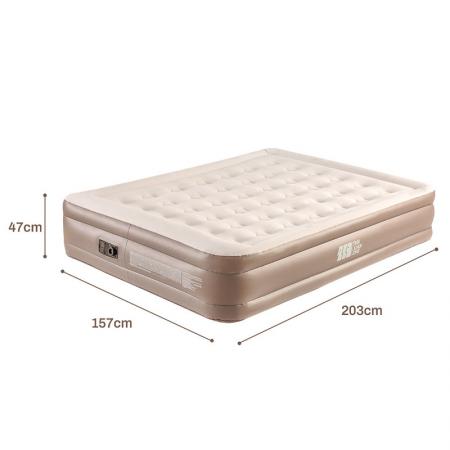 Twin Double Self Inflatable Air Mattress Bed with 220V Built-in Electric Pump for Home 