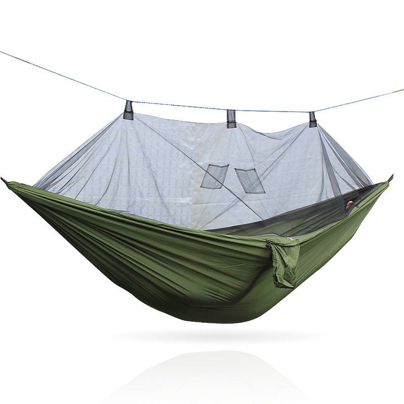 Outdoor hammock with mosquito net