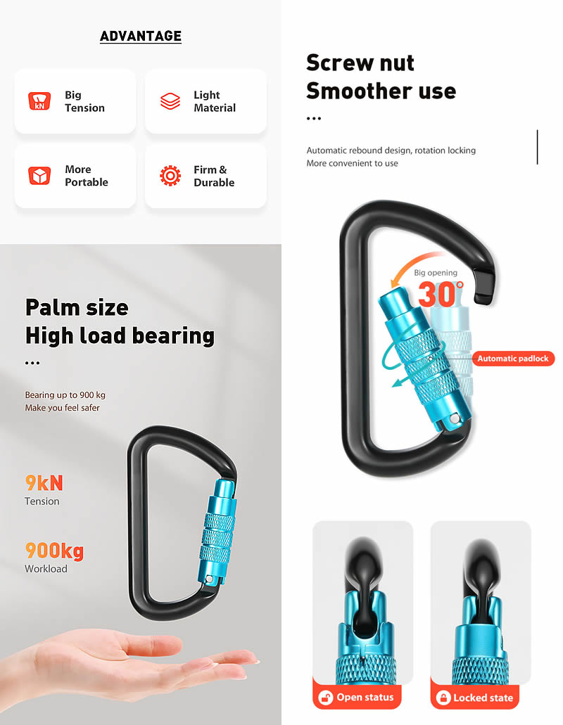 D-Shaped Carabiner D-Shaped Carabiner
