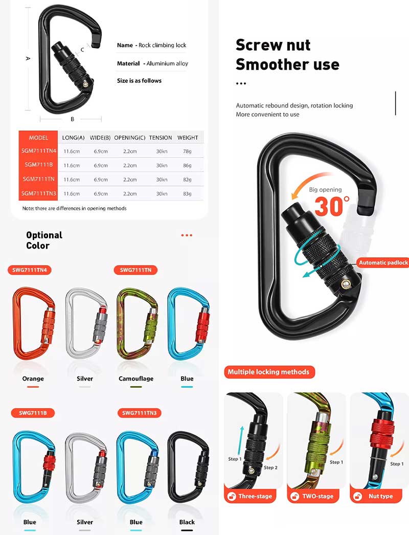 30KN Safety Carabiner 30KN Safety Carabiner