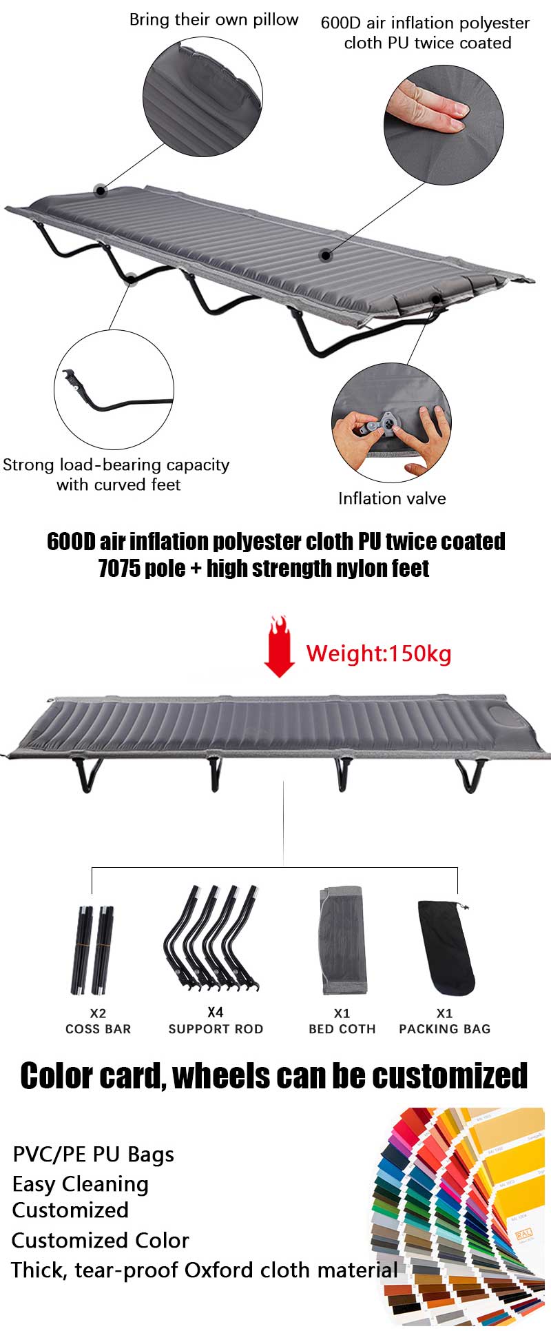 portable folding bed