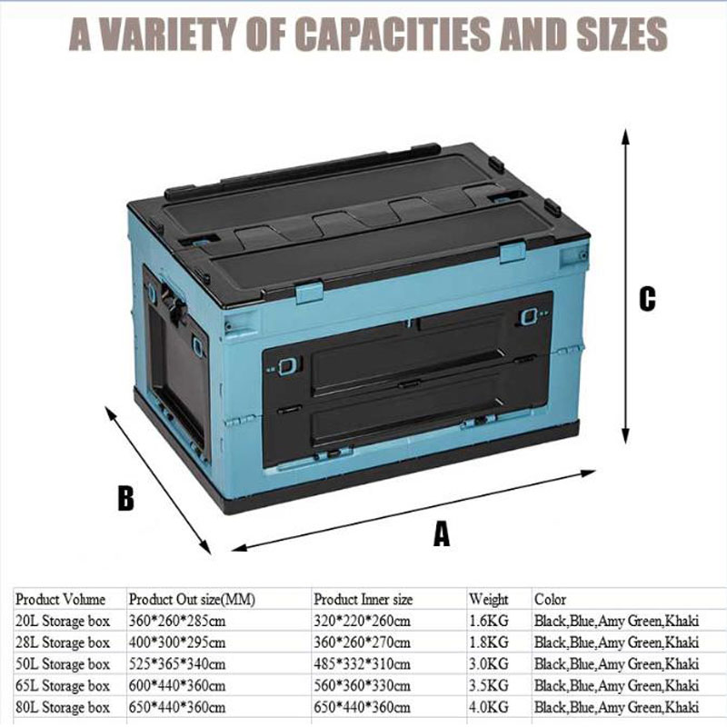 camping folding storage boxes 