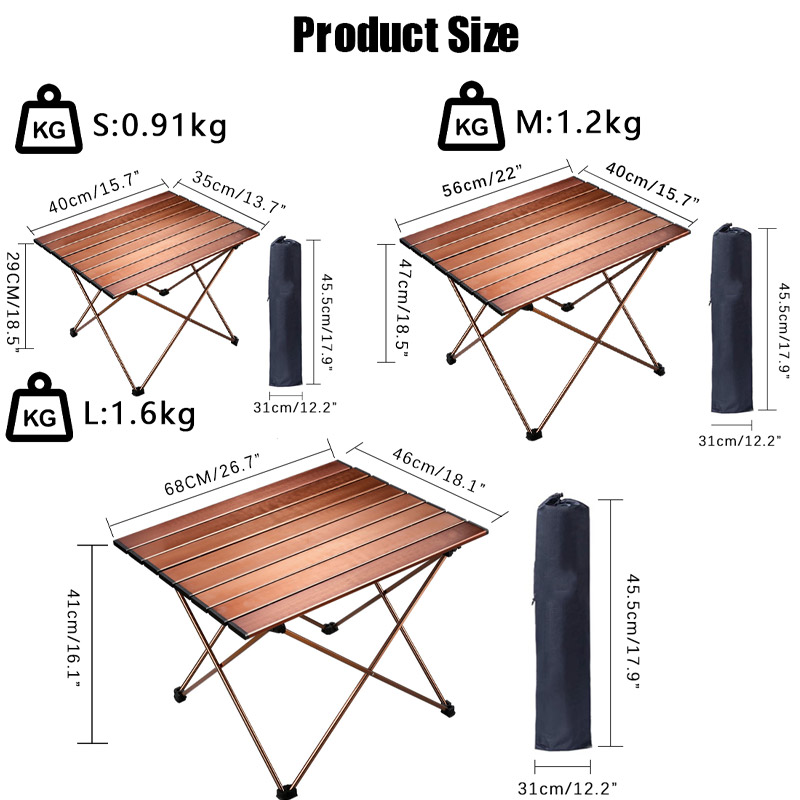 aluminum alloy folding camping table