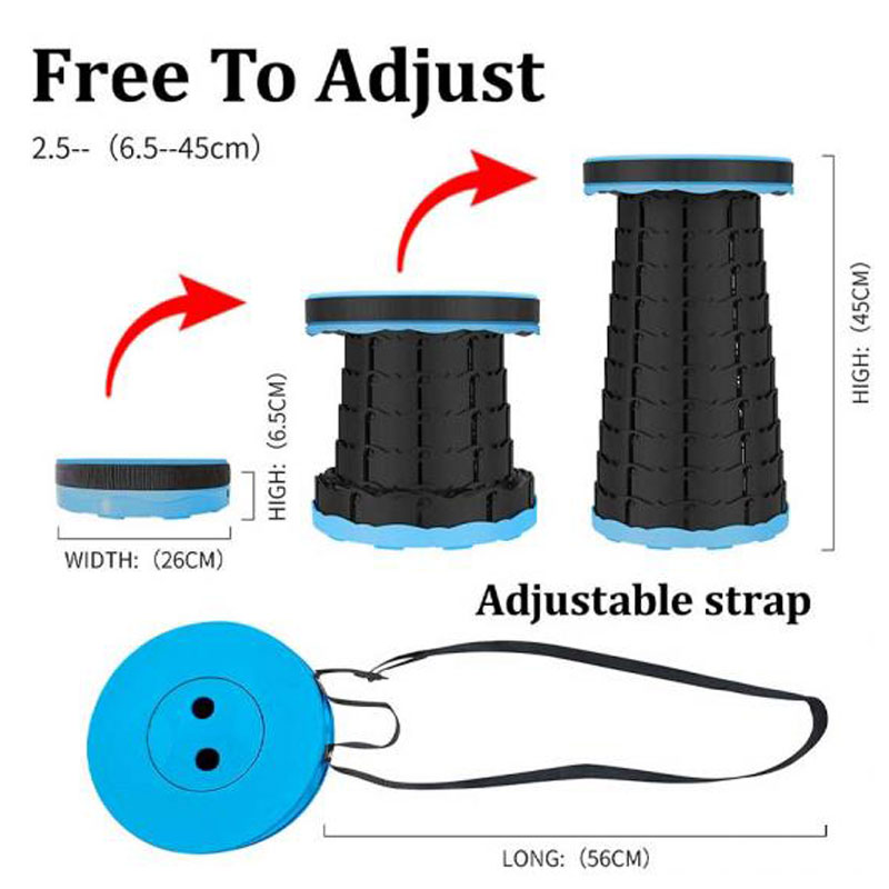 telescopic retractable stool