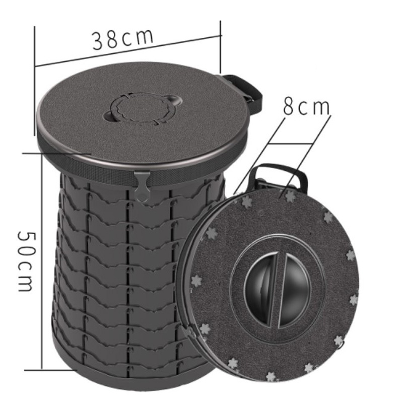 retractable fishing stool
