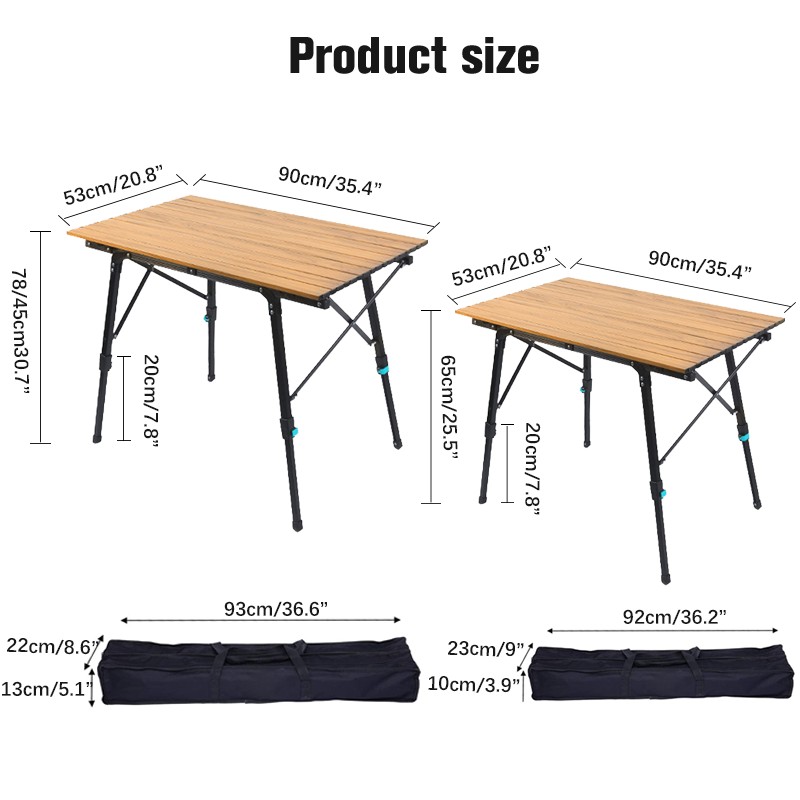 wholesale adjustable camping table