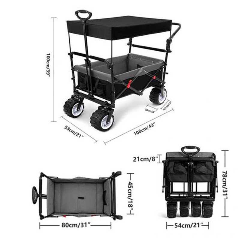outdoor garden cart 4 wheels