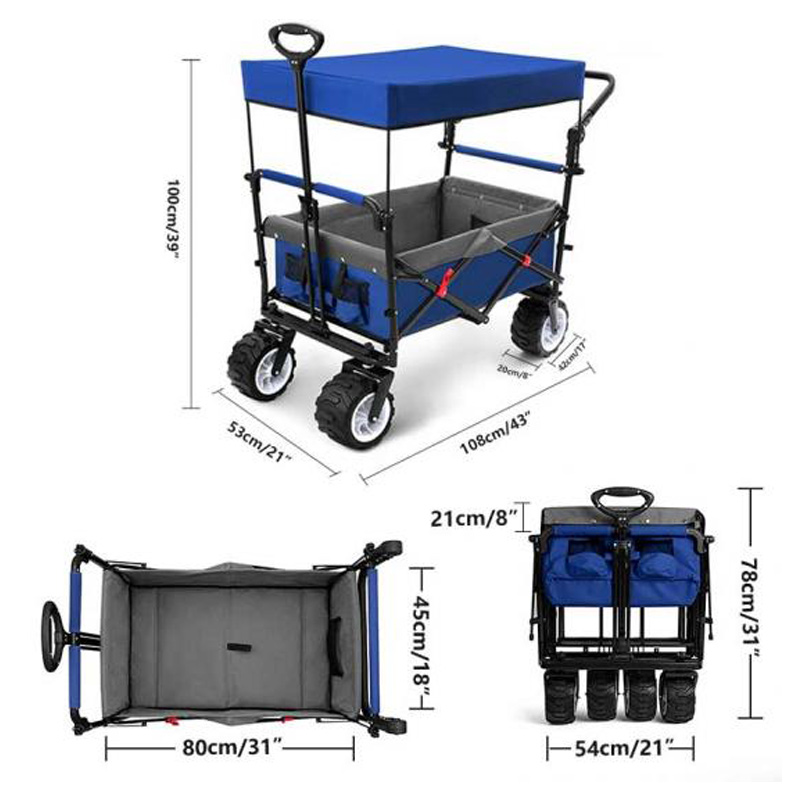 4 wheel garden carts