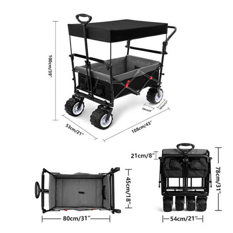 beach folding wagon with cover beach folding wagon with cover
