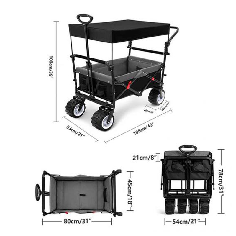  beach folding wagon with cover