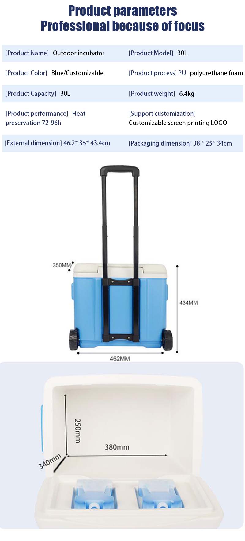 travel portable cooler box with handle 