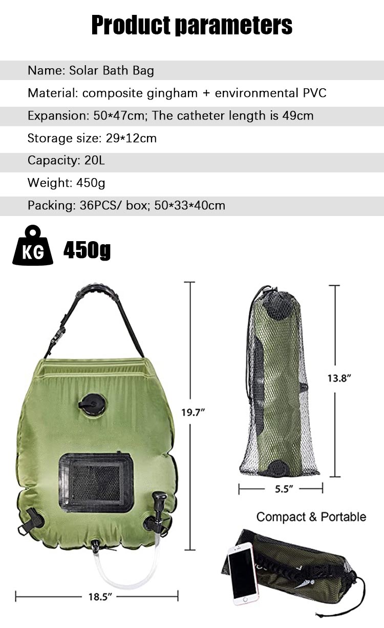 Camping Shower Bag Custom