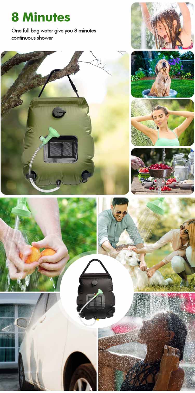 camping shower bag outdoor pressure solar bags