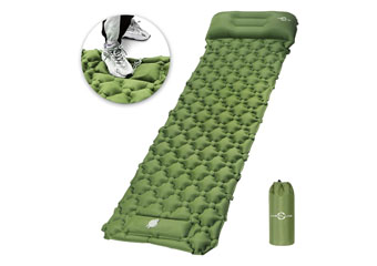 camping sleeping pad with pillow