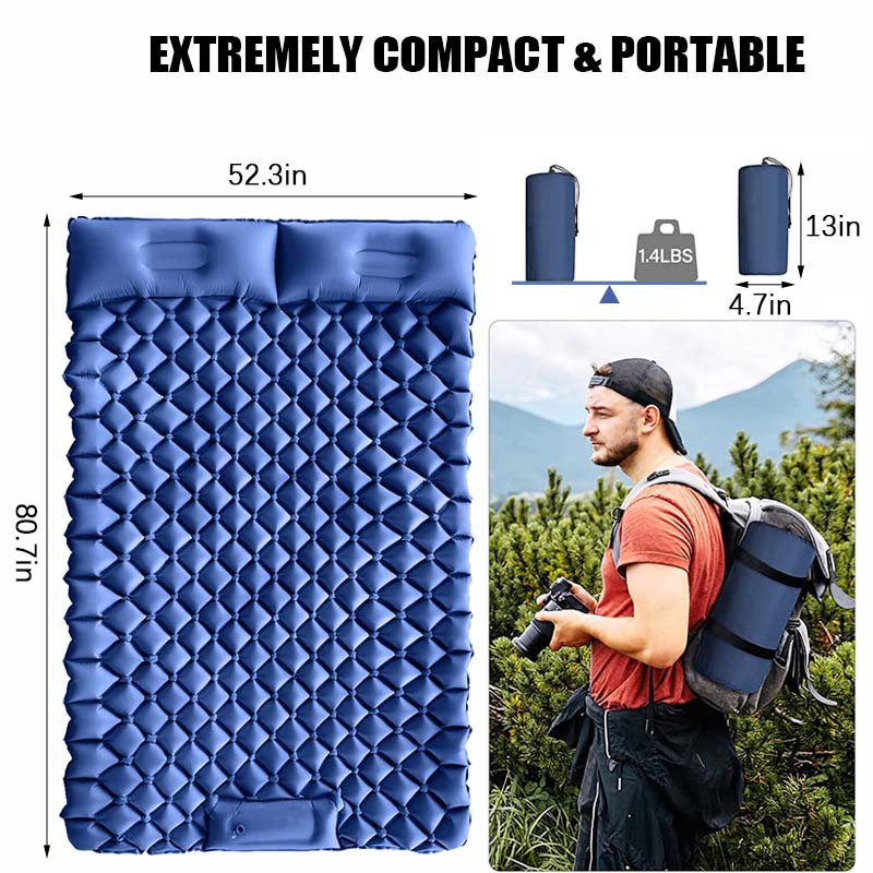 self inflating double camping sleeping pad self inflating double camping sleeping pad