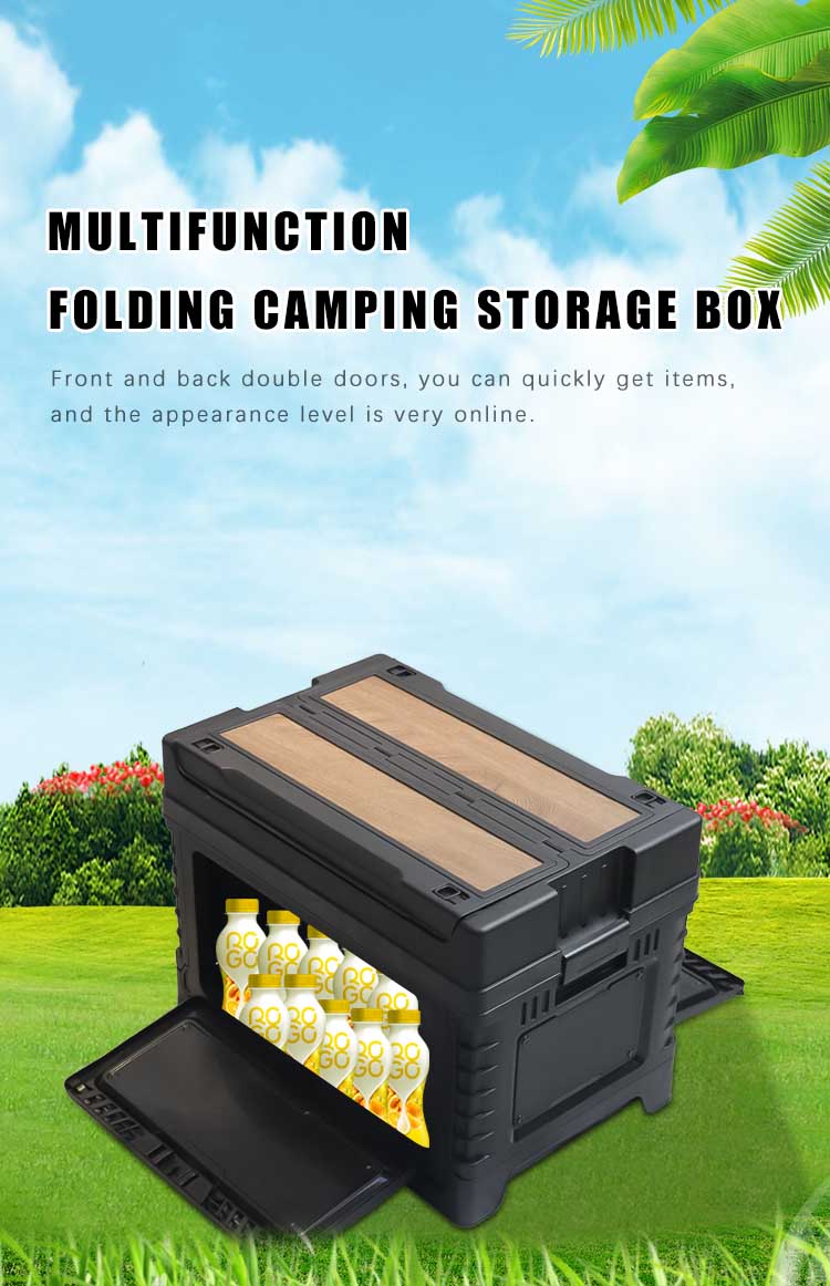 stackable storage box with front opening