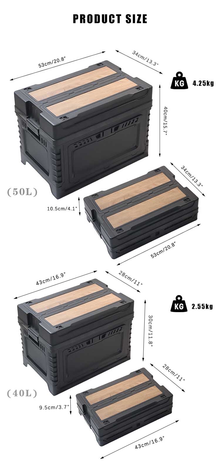 price foldable plastic storage box with lid