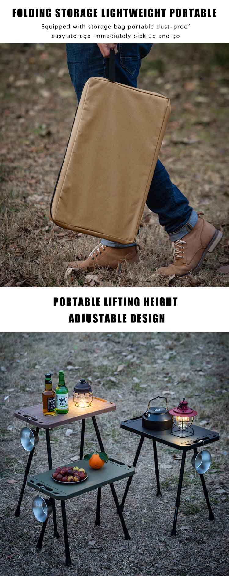 portable Folding Tactical Square Table