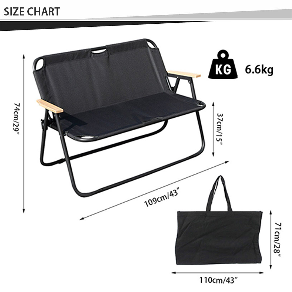 Outdoor Double Foldable Chairs