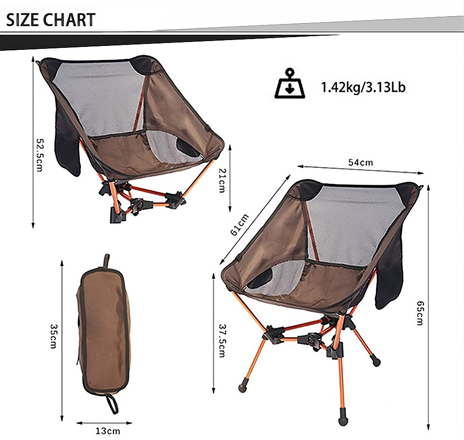 portable outdoor aluminum folding chair