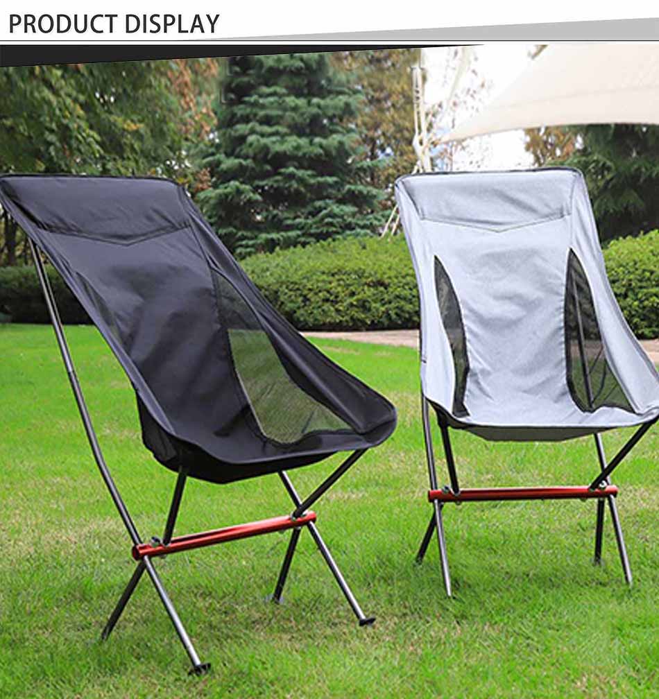 Camping chair with high back