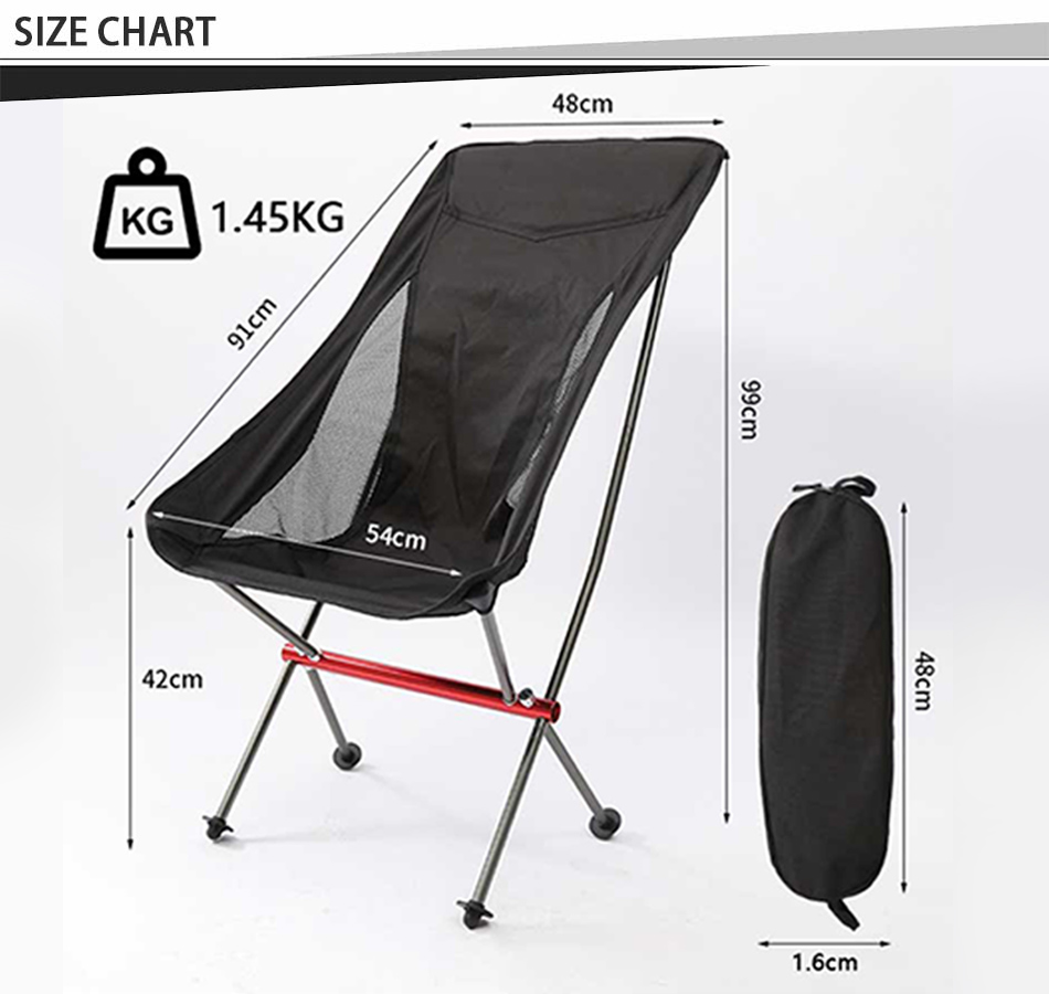 Camping chair with recliner