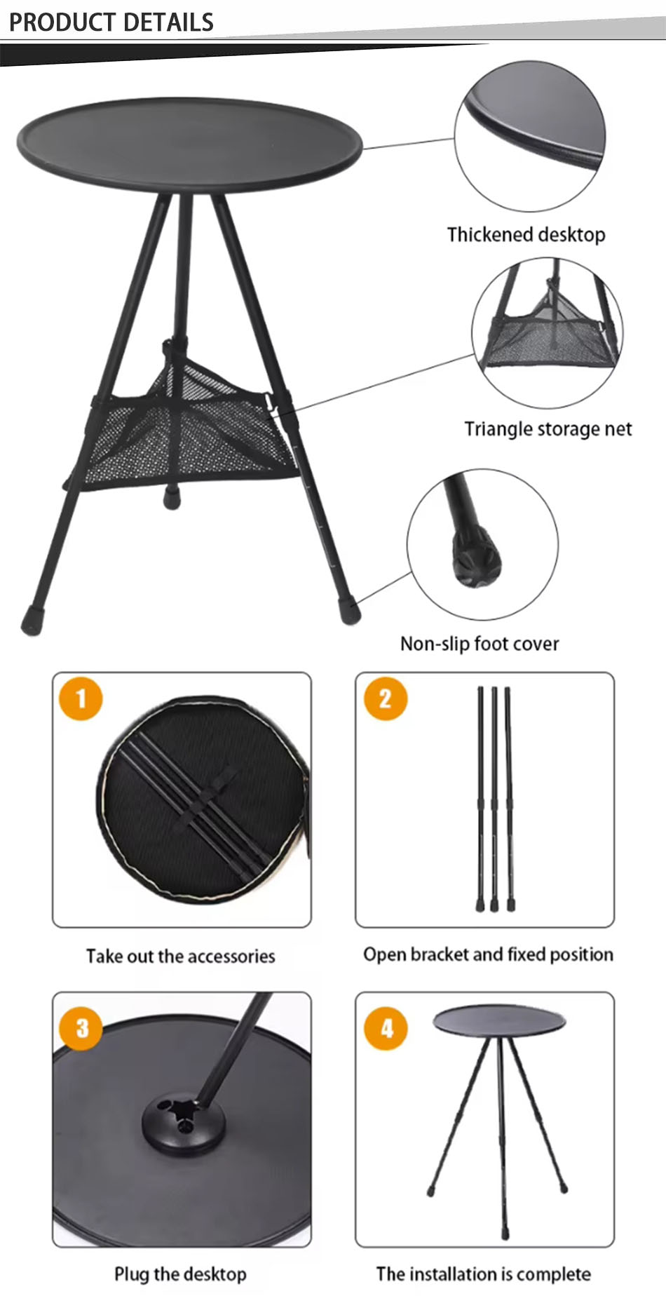 collapsible camping table