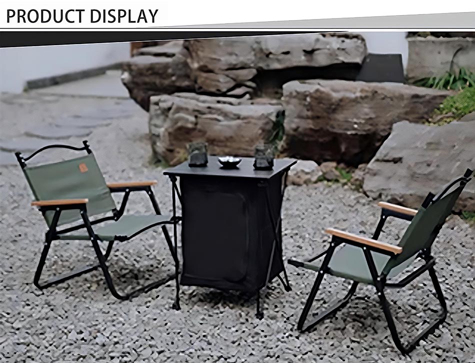 Compact outdoor picnic table