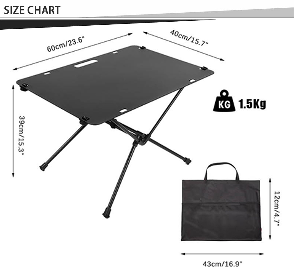 durable ultralight camping table