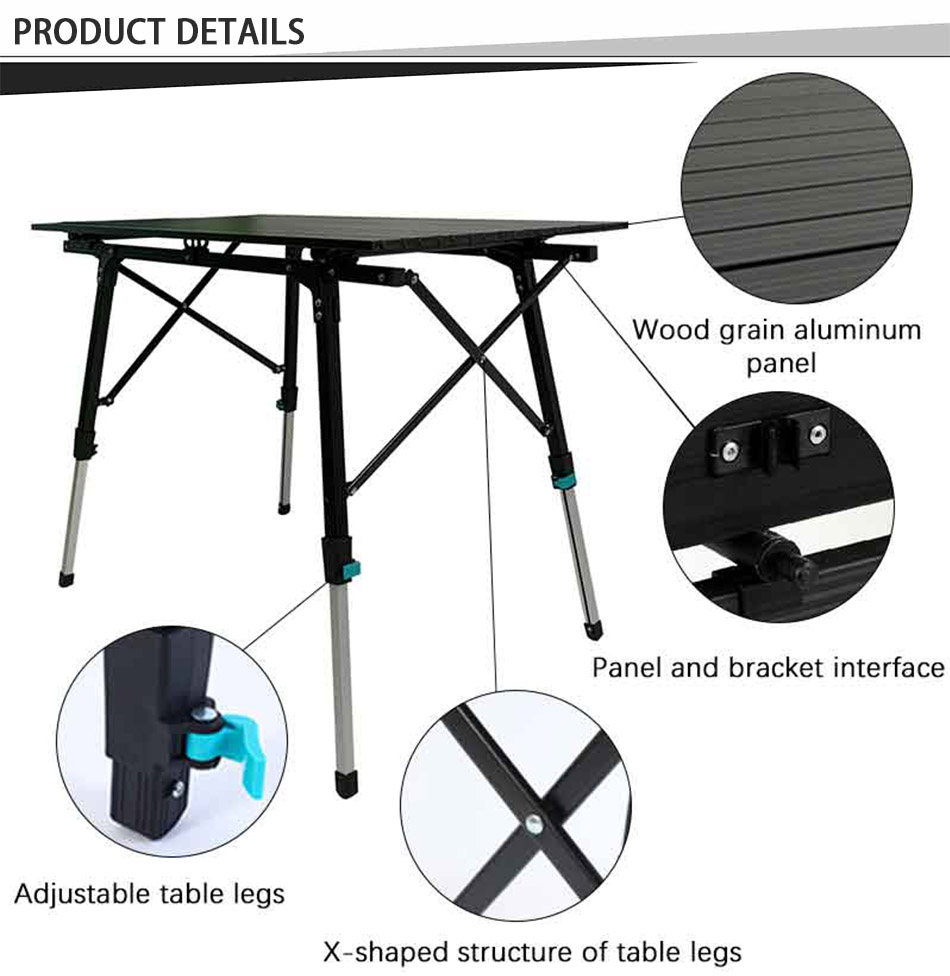 small aluminum camping table wholesale