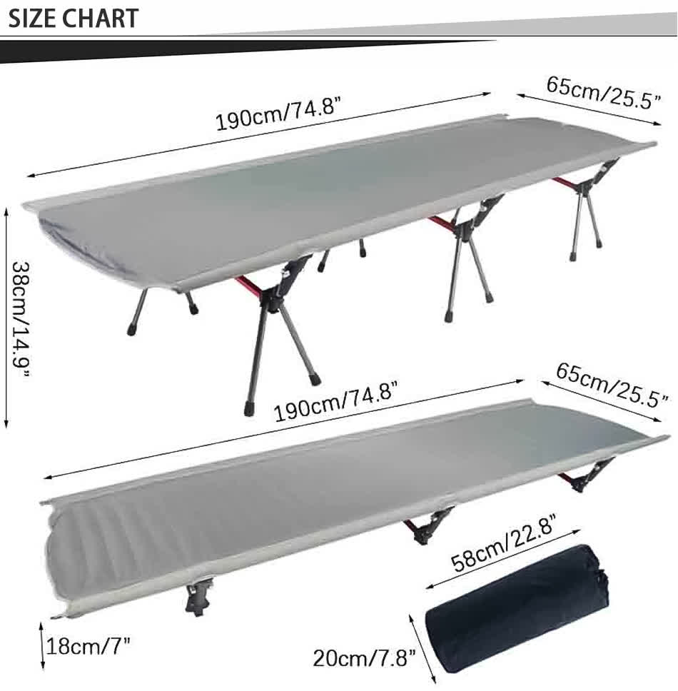 army style camping bed