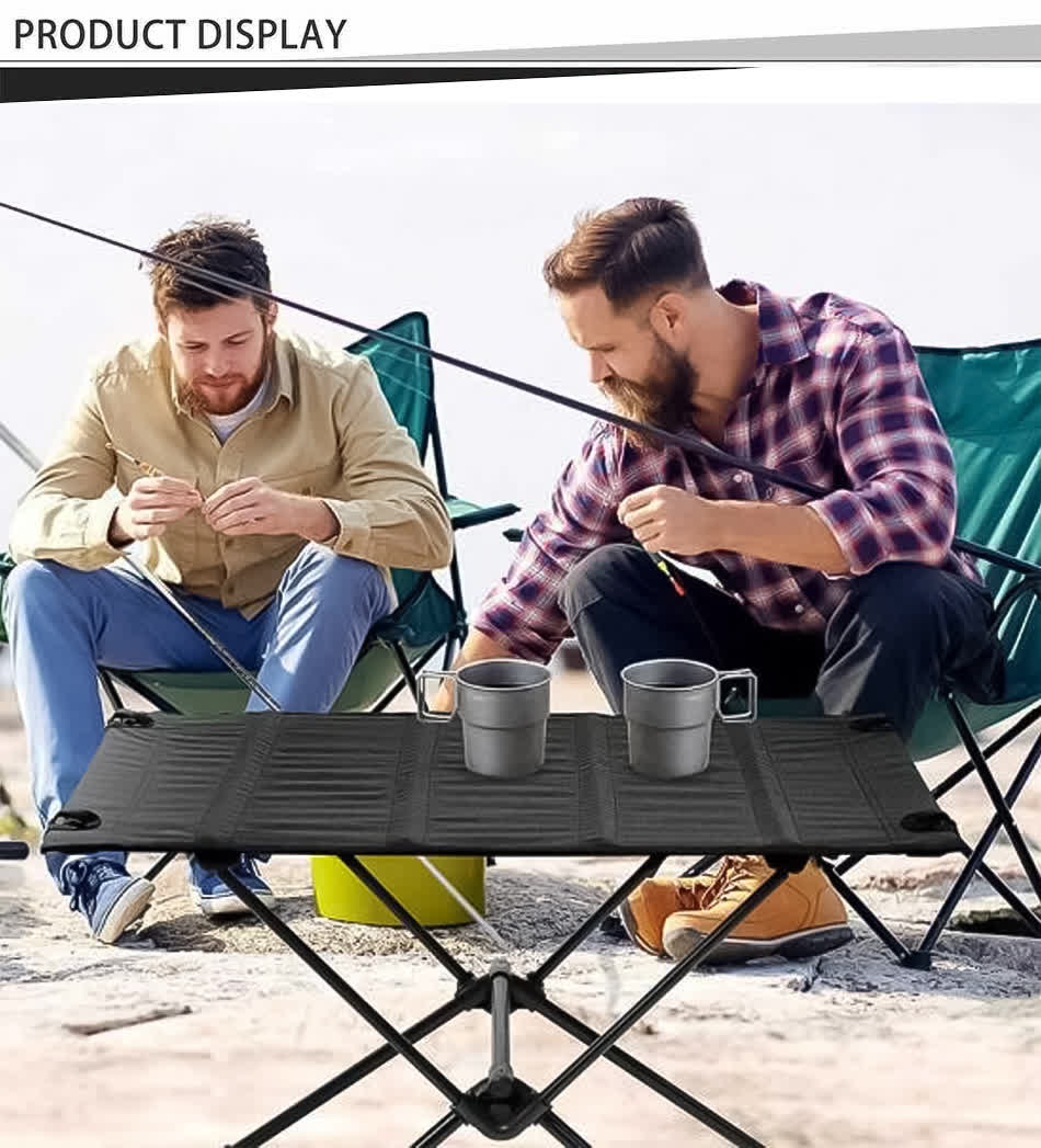 Aluminum roll up picnic table for RV