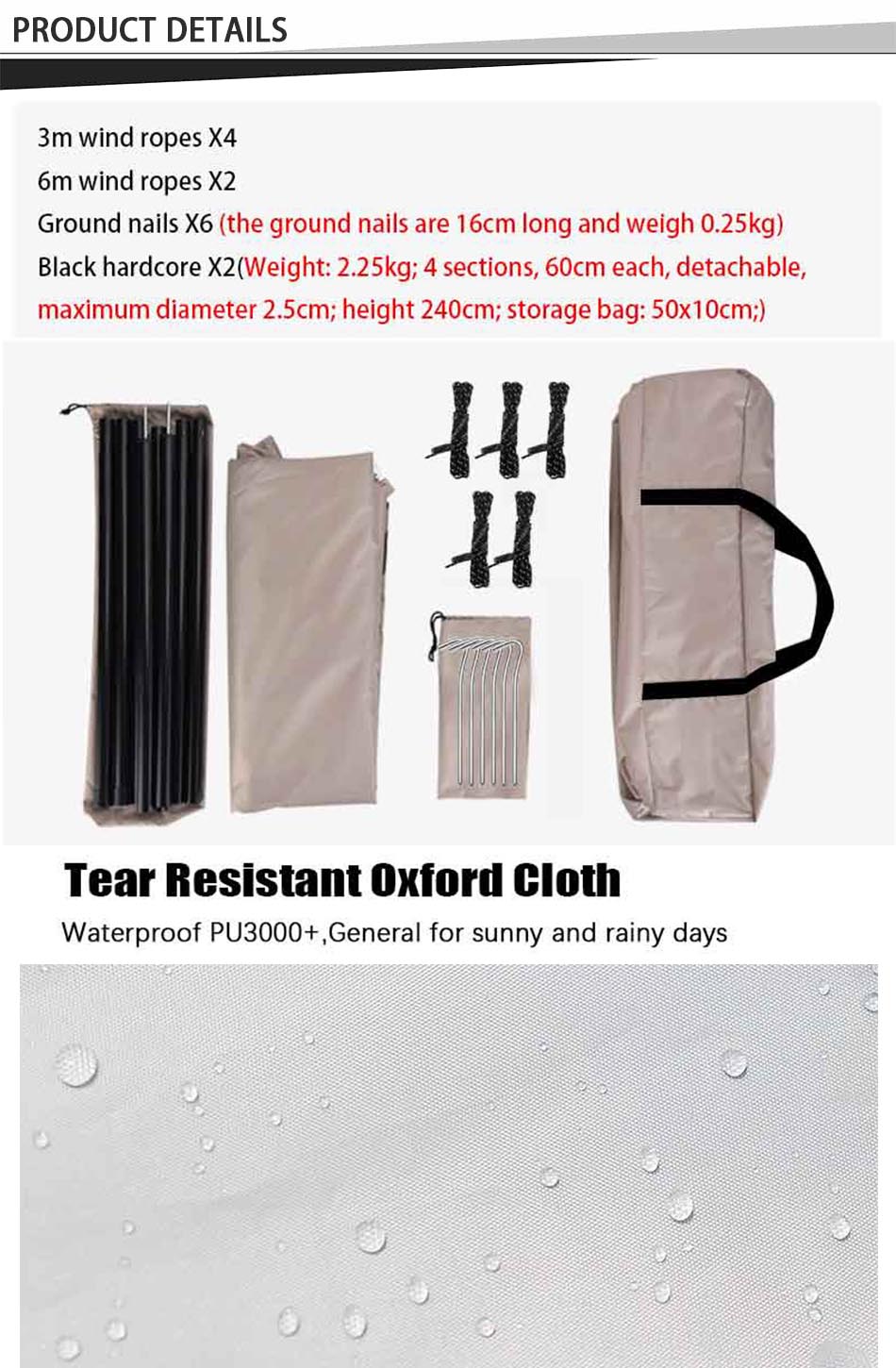 camping tarp for sun protection