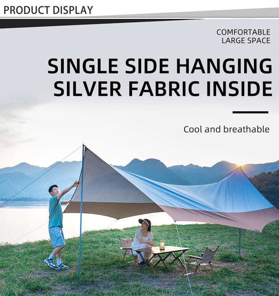 colorful rain fly tarps