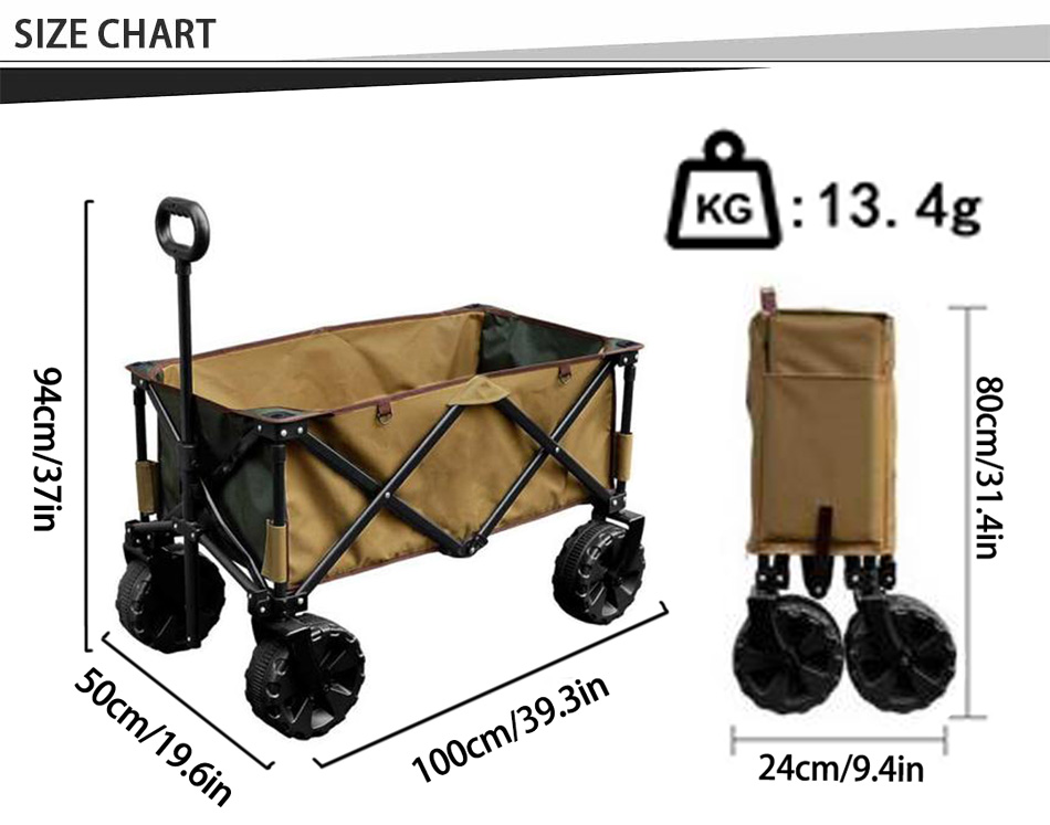 beach wagon cart with big wheels