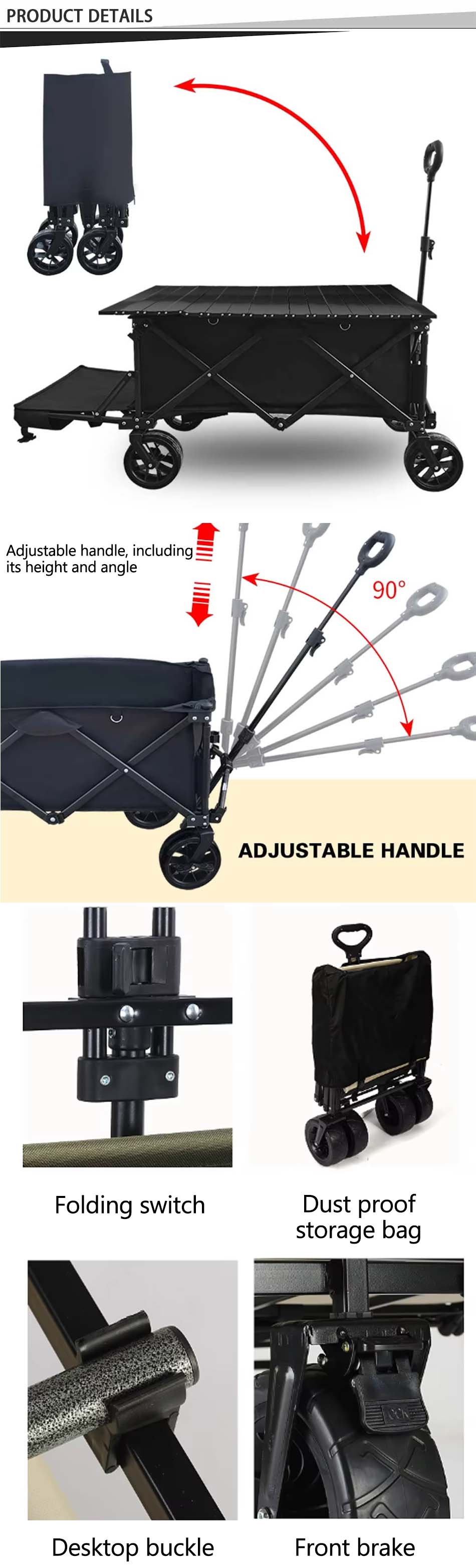 large wheel beach cart