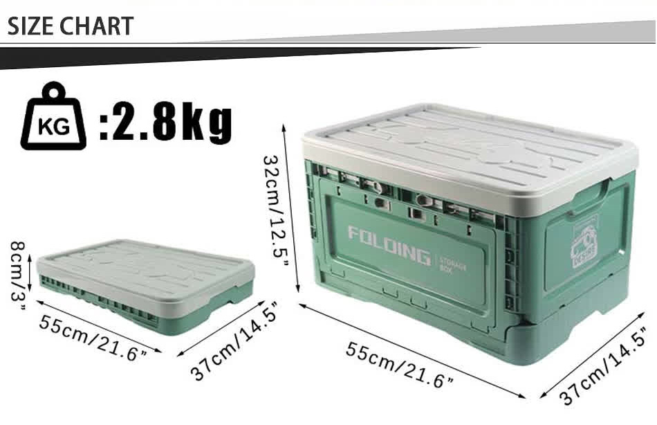 camping boxes size