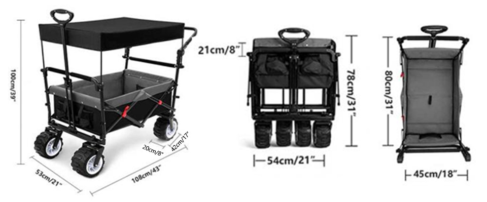 Heavy Duty Folding Utility Garden Cart