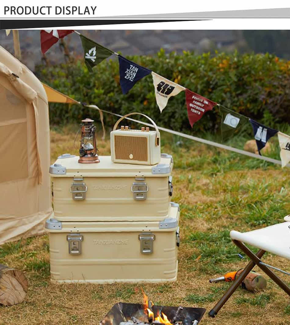 camp storage containers display